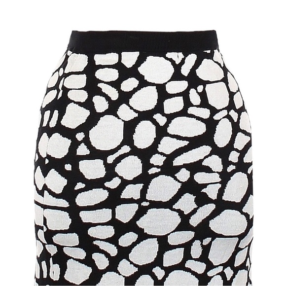 ๐บ Adrienne Vittadini Abstract Print Soft Stretchy Knit Pencil Skirt Size L - Picture 3 of 7